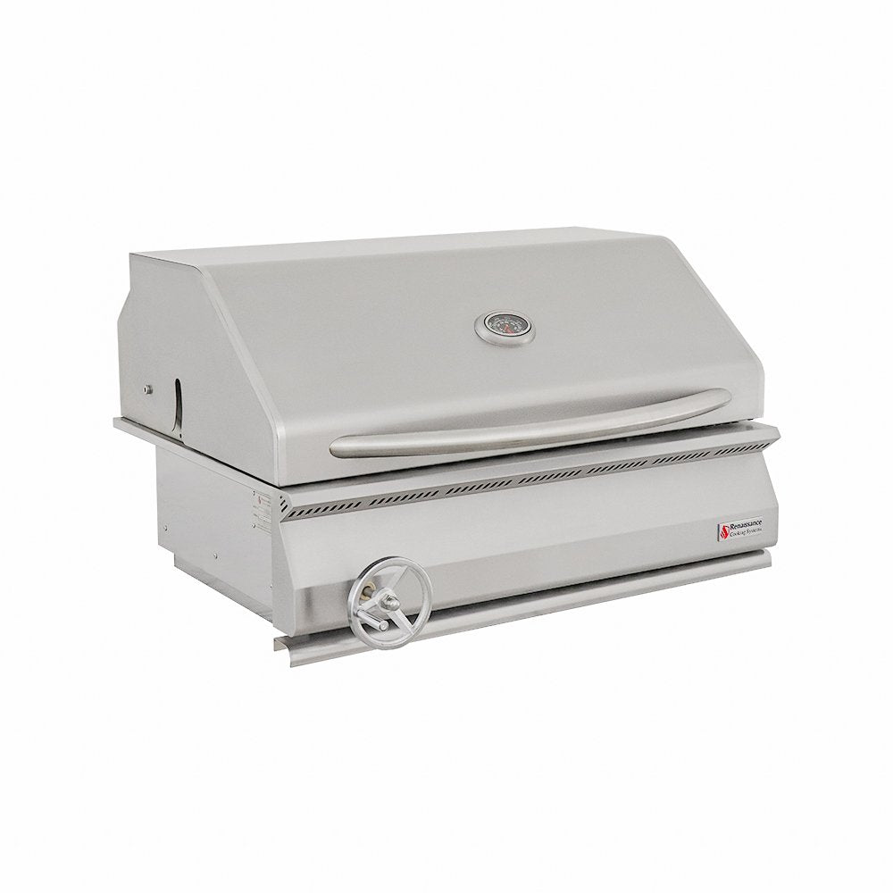 RCS Premier Built-In Stainless Steel 32-Inch Charcoal Grill - RJCC32A Gas Grills - Angle 3