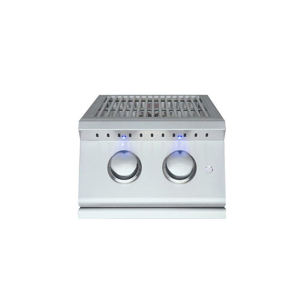 RCS Premier Series Built-In Natural Gas Double Side Burner W/ Blue LED Lights - RJCSSBL - Main View
