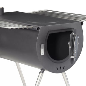 US Stove CCS14 Caribou Outfitter Camp Stove – 14 Inch - Portable grill with a black body and metal grate